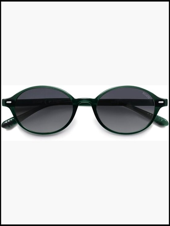 Polarized Oval Round Sunglasses with UV400 Protection, Lightweight Plastic Frame main image 7